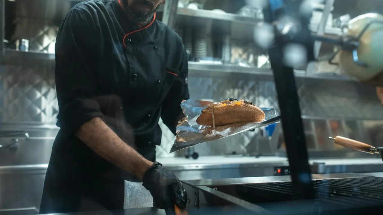 Chef Cooking Delivery Truck