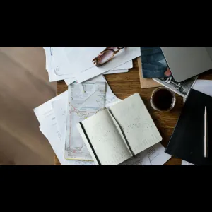 City Map Money Office Desk