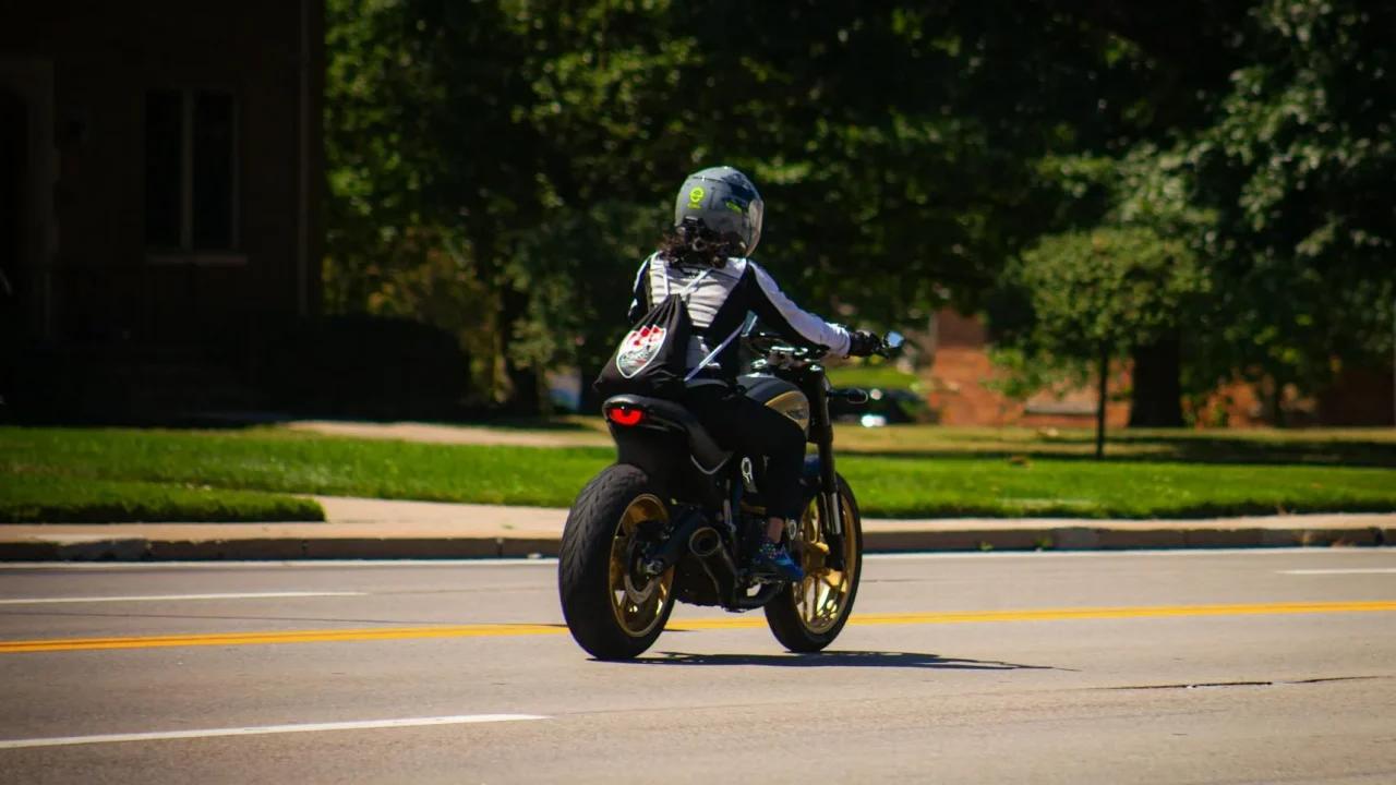 City Street Motorcycle Rider