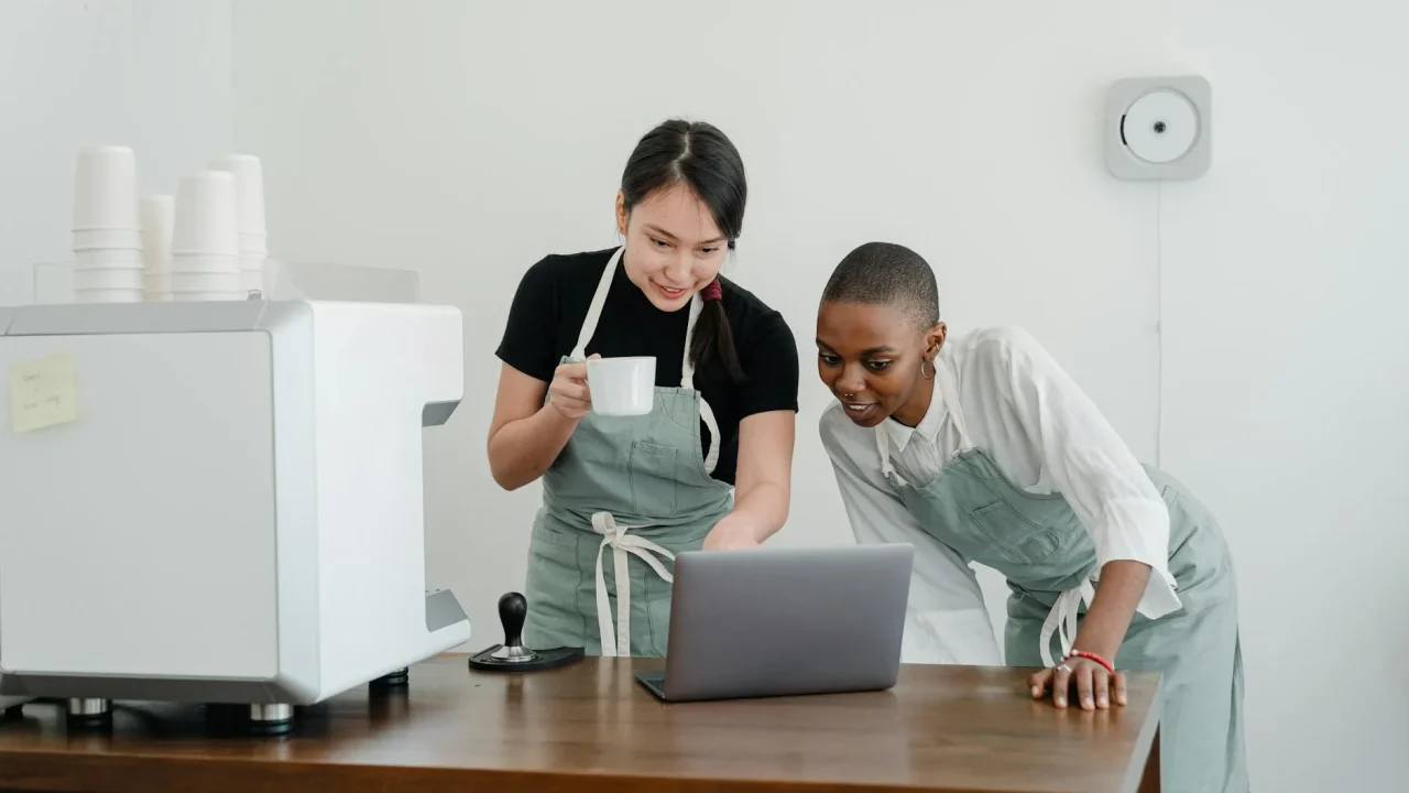 Coffee Shop Laptop Teacher
