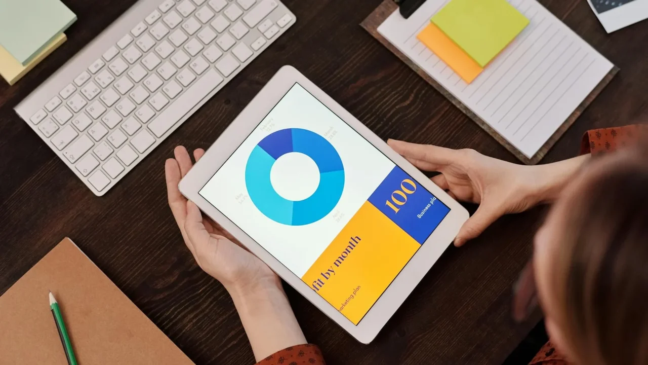 Data Chart Supply Chain Digital Tablet