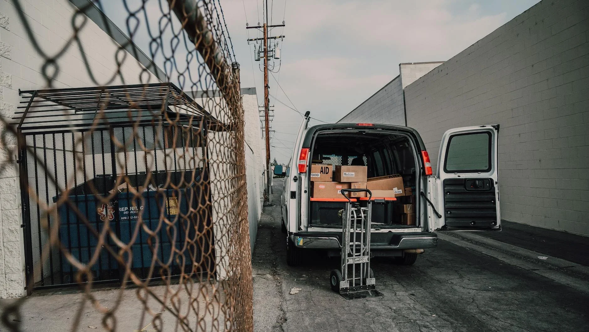 Delivery Truck Logistics Warehouse