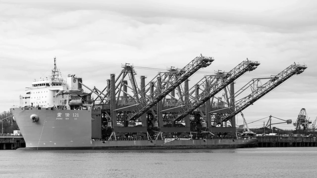 Industrial Port Cargo Ship