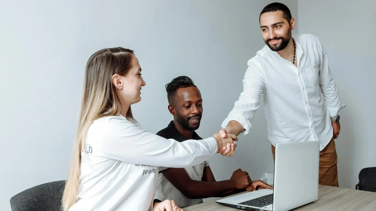 Job Interview Doctor Office Shaking Hands