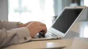 Job Searching Laptop Keyboard