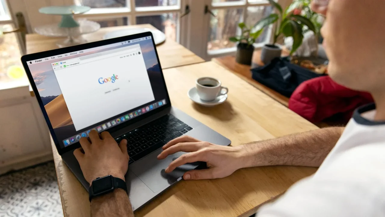 Laptop Website Search