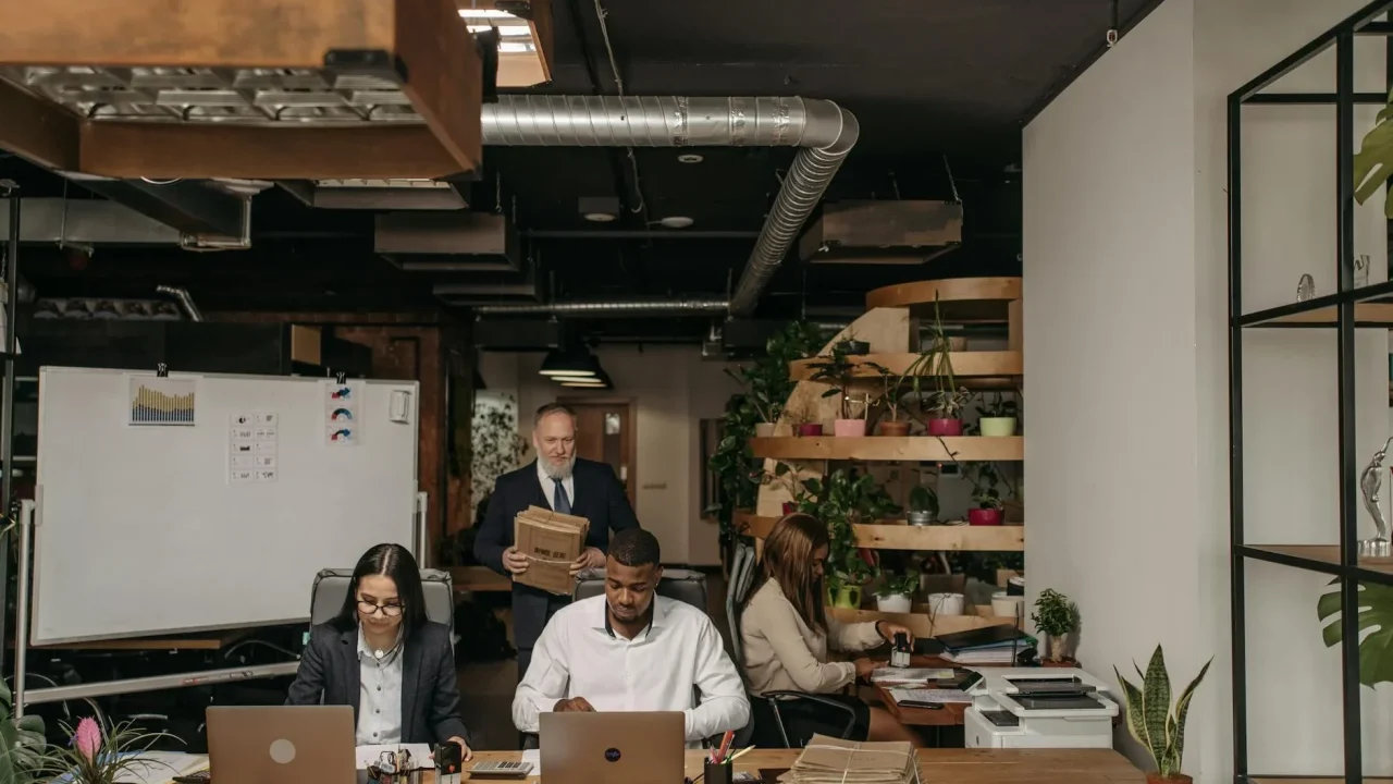 Office Desk Staff Working