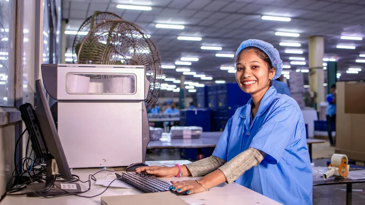 Office Worker Smiling Employee