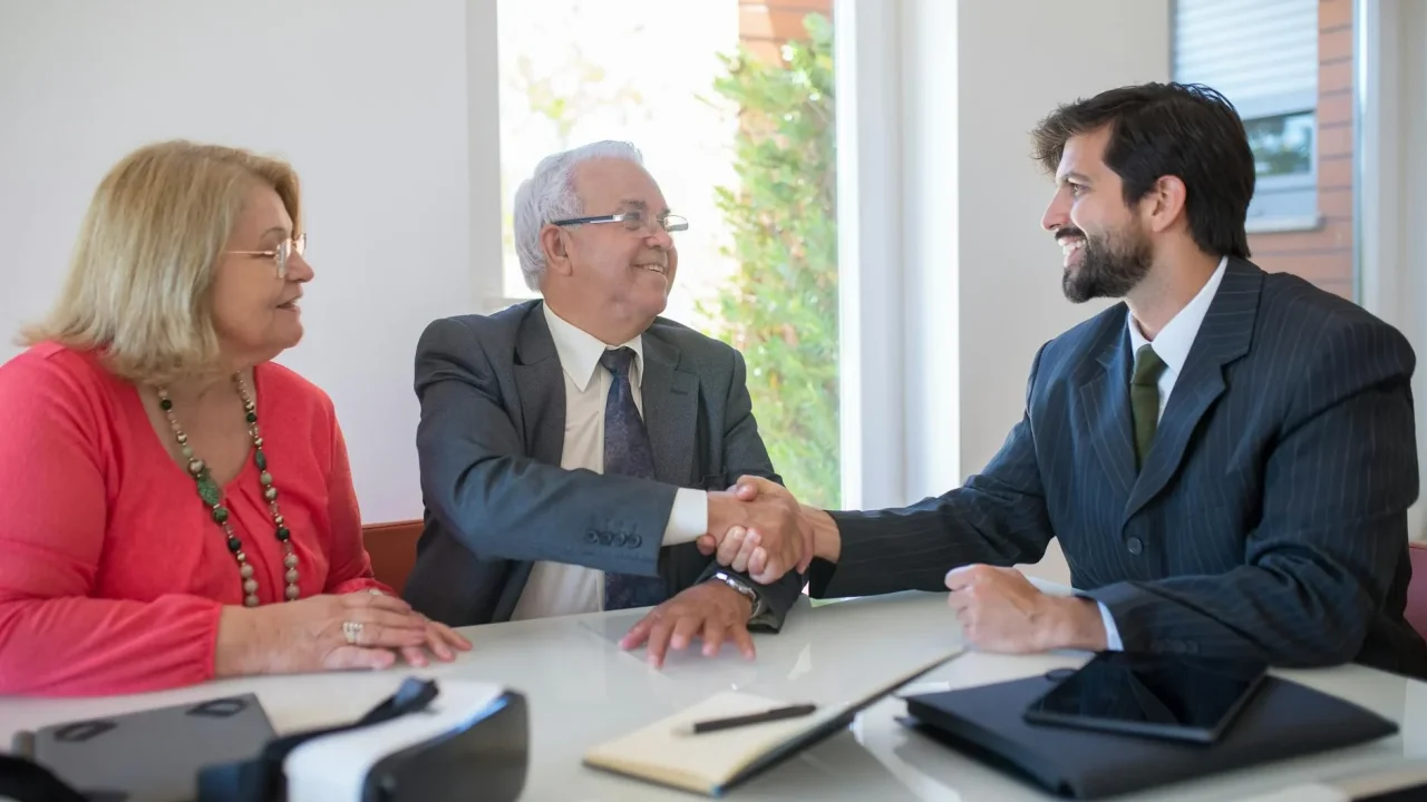 People Shaking Hands Corporate Meeting