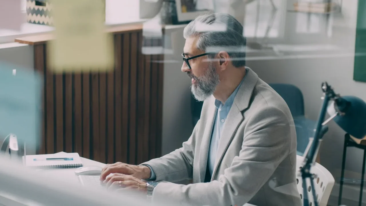 Professional Man Modern Office