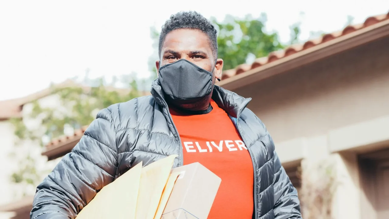 Retail Worker Cleaning Service Delivery Man