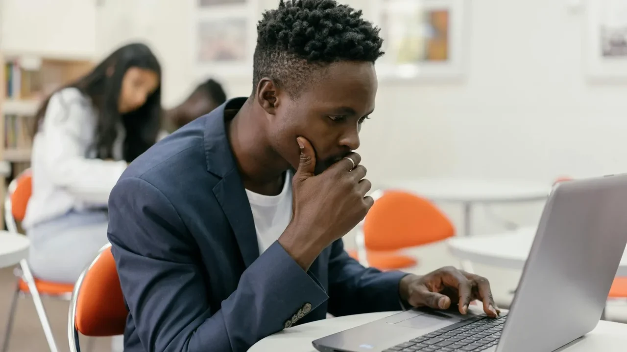 Student Studying Online Course