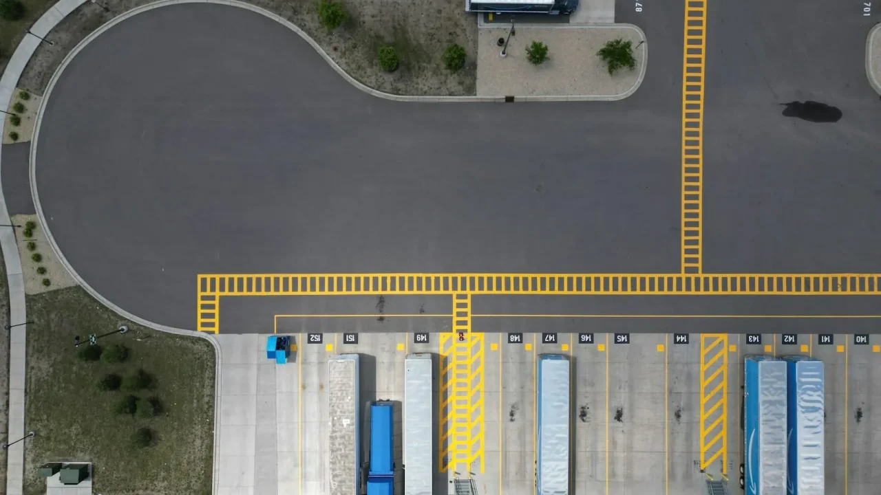 Warehouse Building Cargo Truck