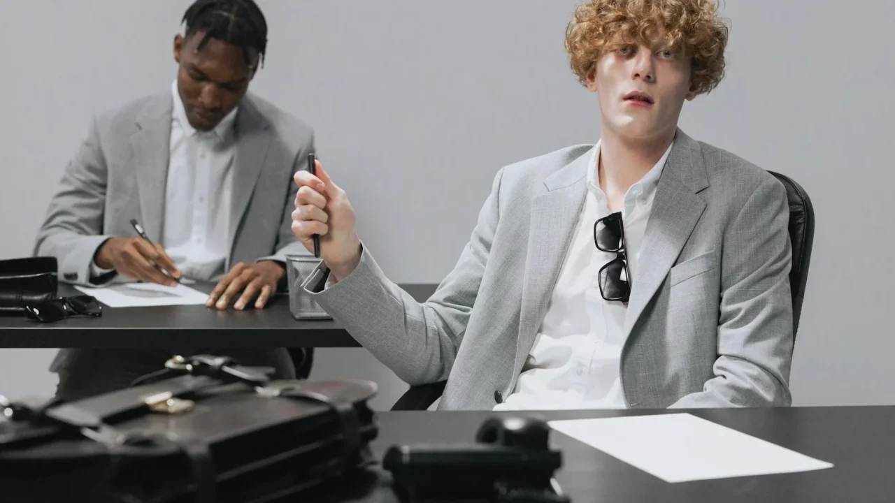 Bank Counter Office Worker