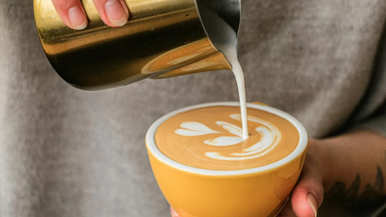 Barista Pouring Milk Latte Art
