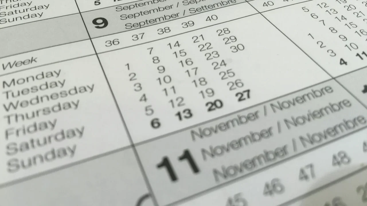 Calendar Travel Bag