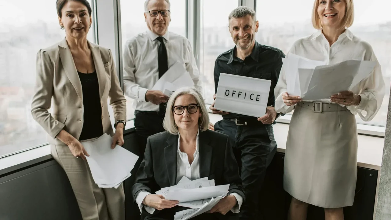 Company Building Office Team Rating Stars