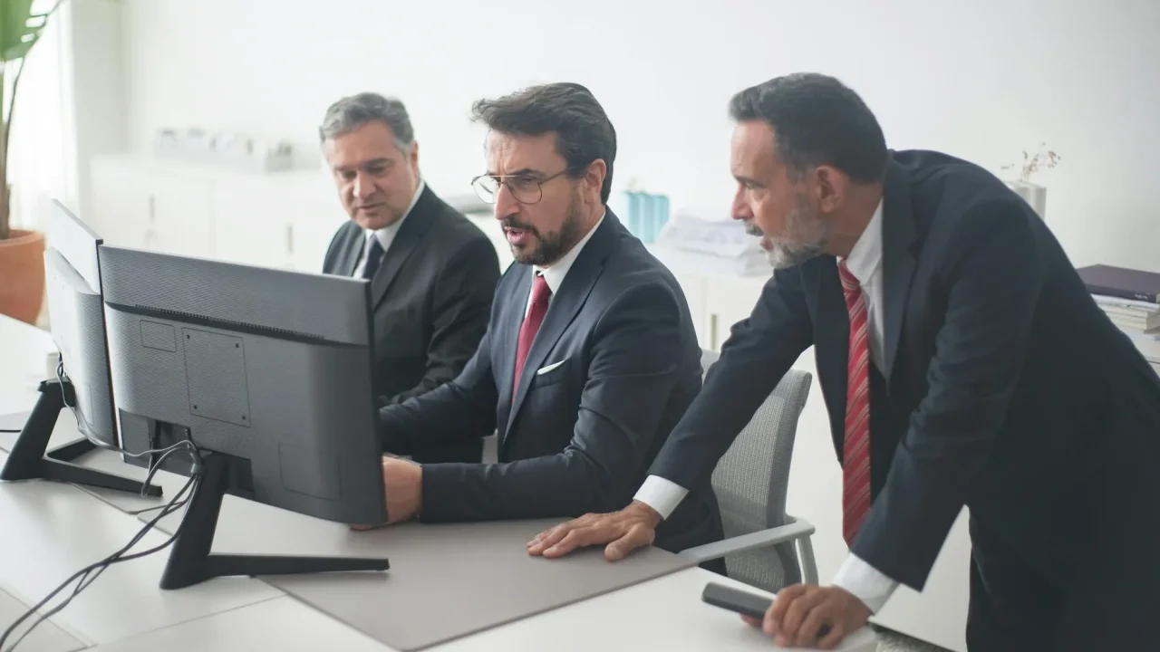 Computer Screen Business Meeting