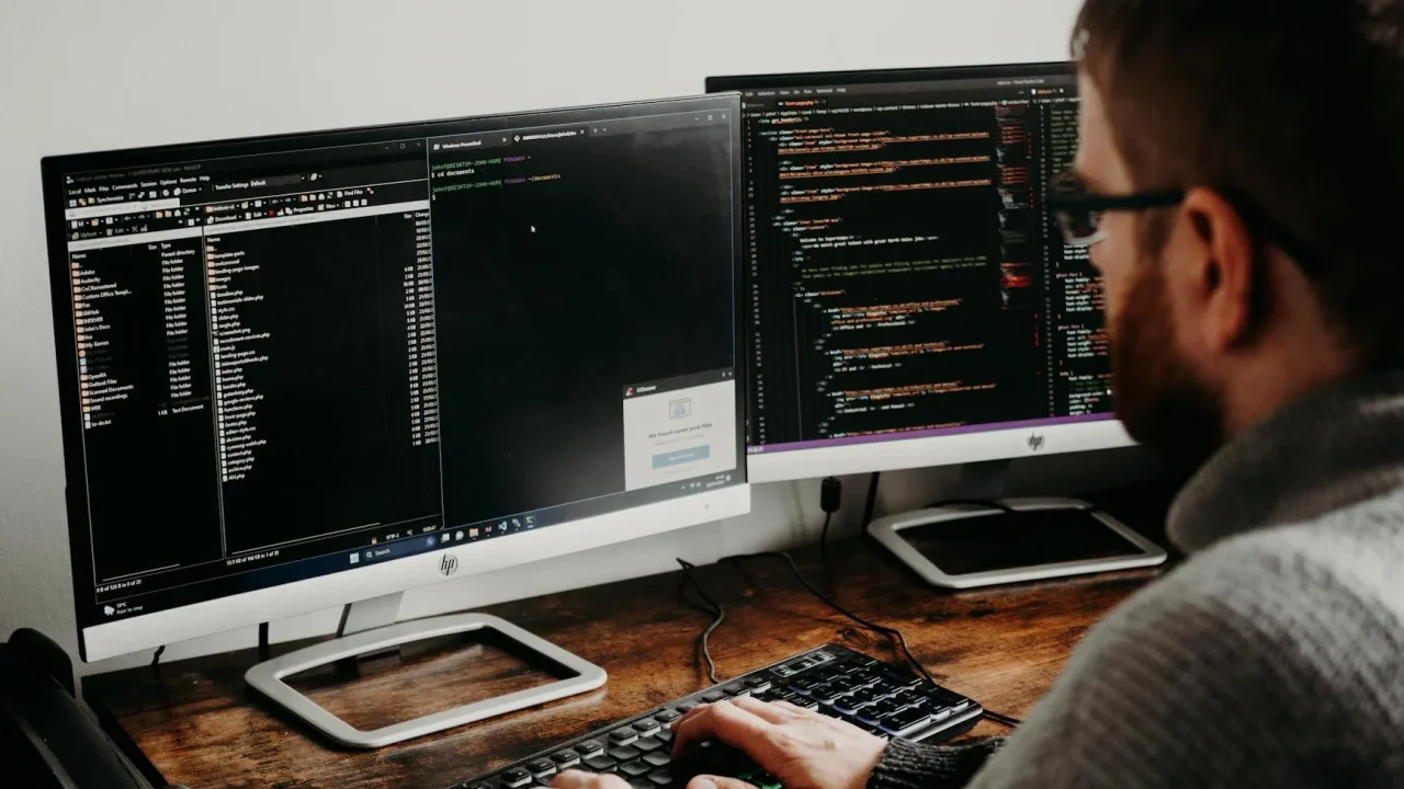 Computer Screen Typing Professional Portrait