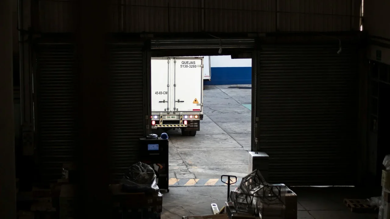 Delivery Truck Logistics Warehouse