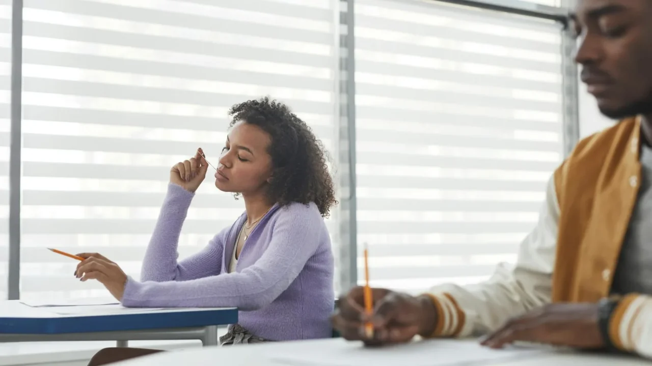 Exam Success Focused Student