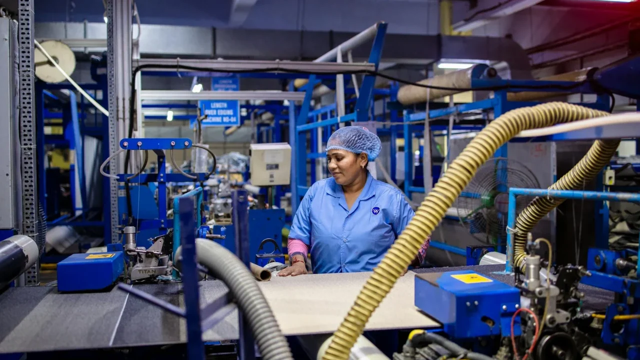 Factory Worker Production Line