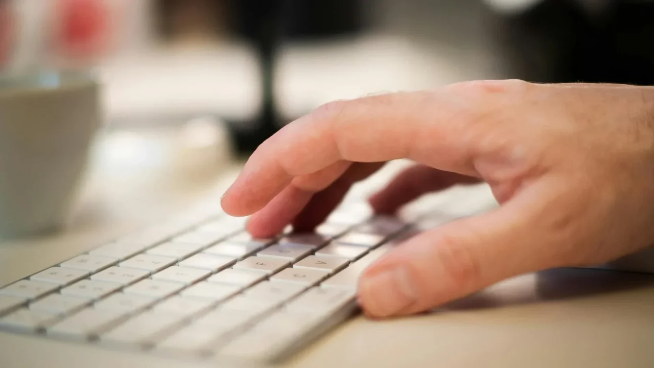 Hand Typing Business Letter