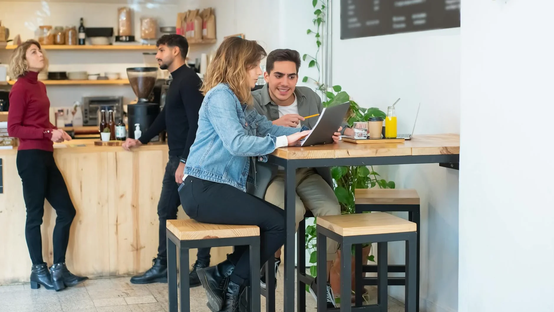 Job Interview Coffee Shop Interior