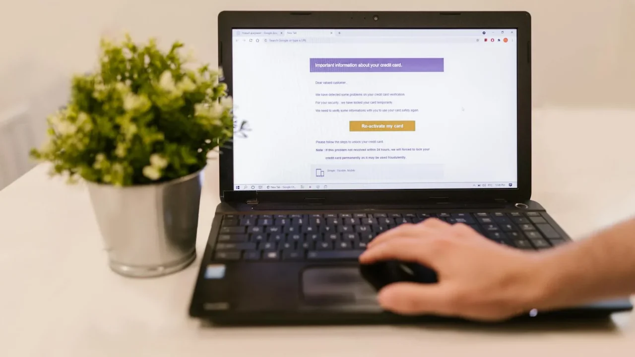 Laptop Typing Email
