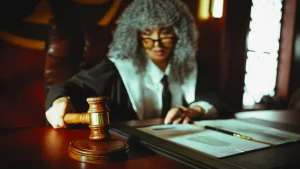 Law Book Judge Gavel