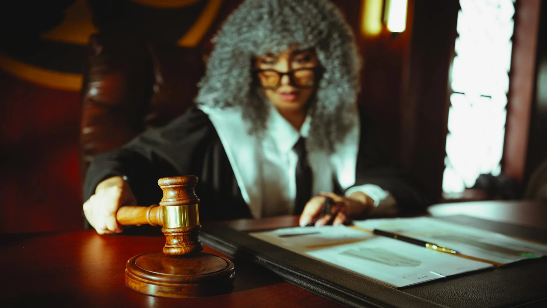 Law Book Judge Gavel