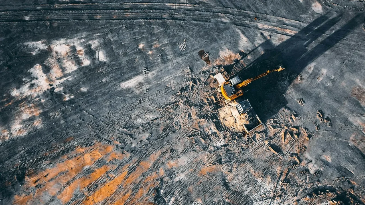 Mining Site Excavator
