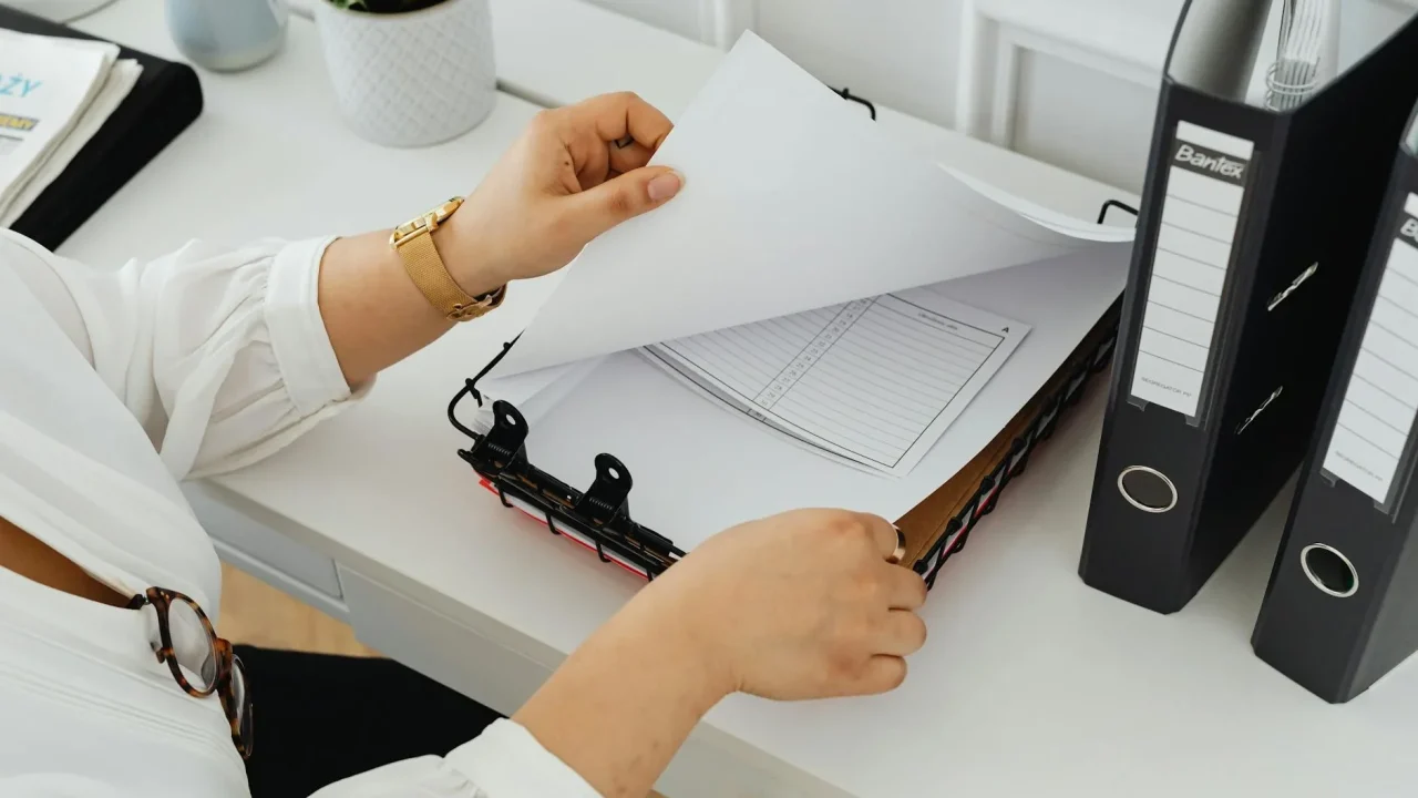 Office Desk Document Filing