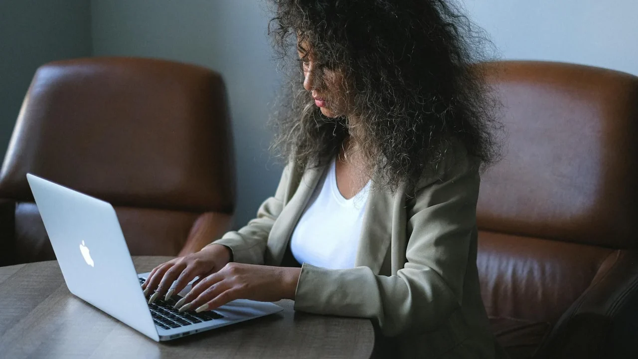 Professional Worker Laptop Typing