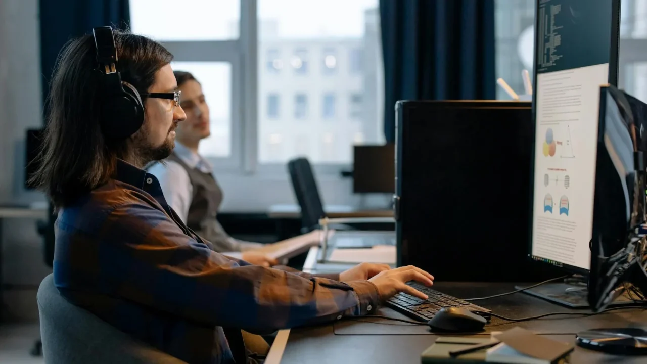 Programmer Coding Modern Office