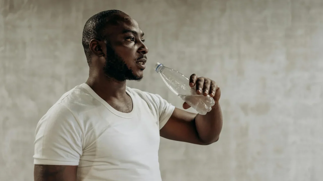Sleeping Person Drinking Water