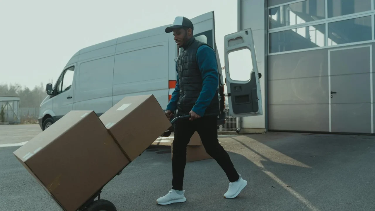 Delivery Truck Logistics Warehouse