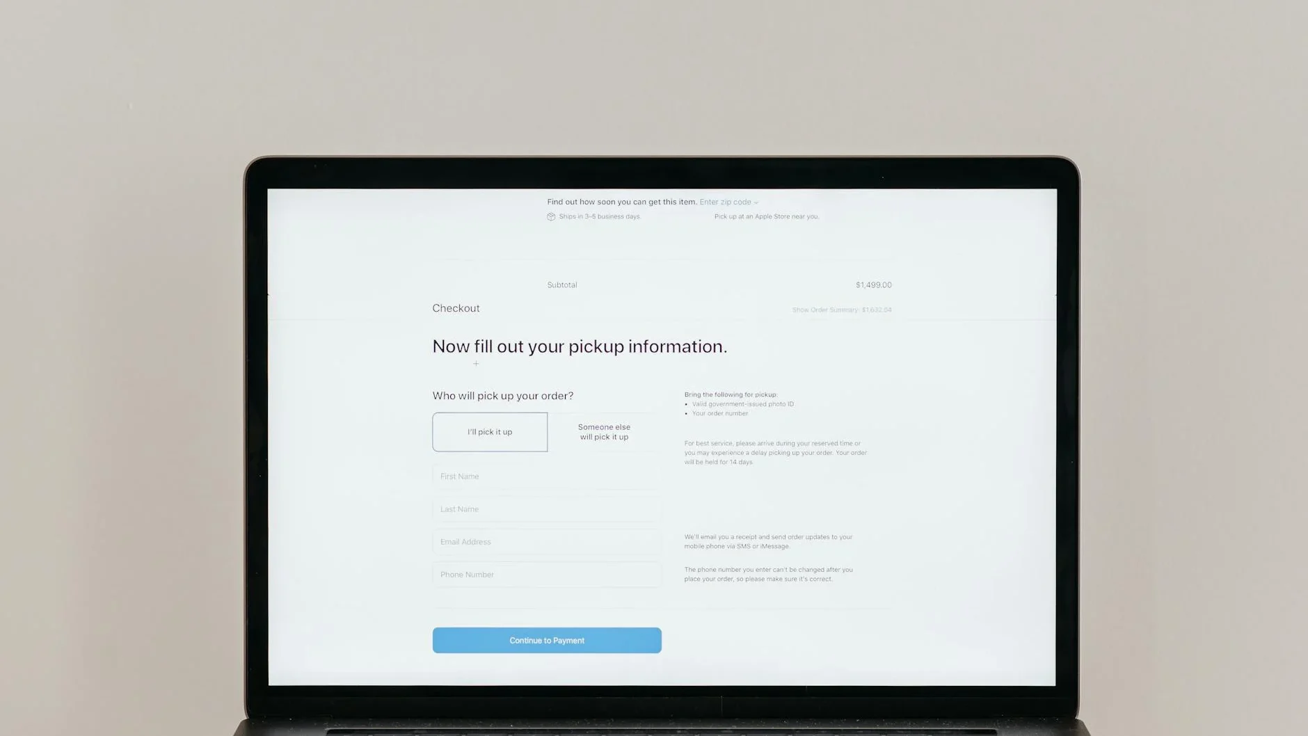 Laptop Online Application