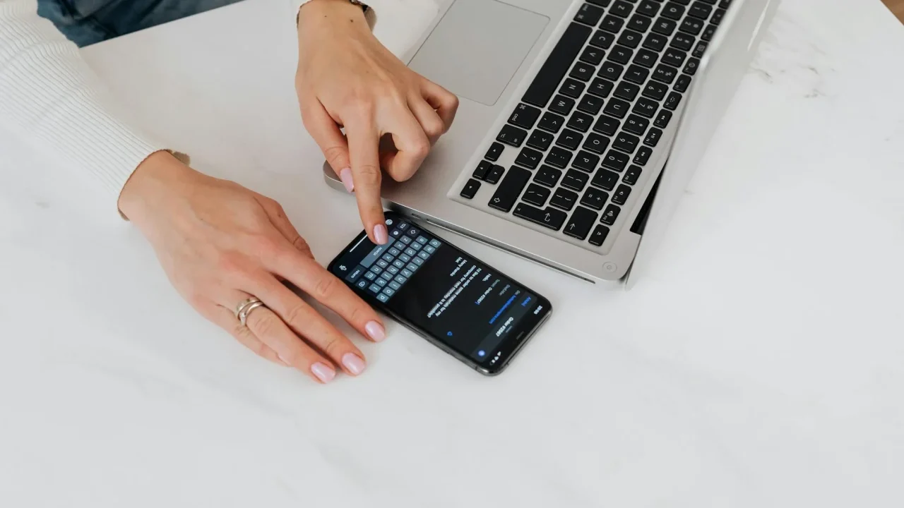 Typing On Phone Professional Communication