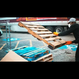 Warehouse Worker Delivery Truck